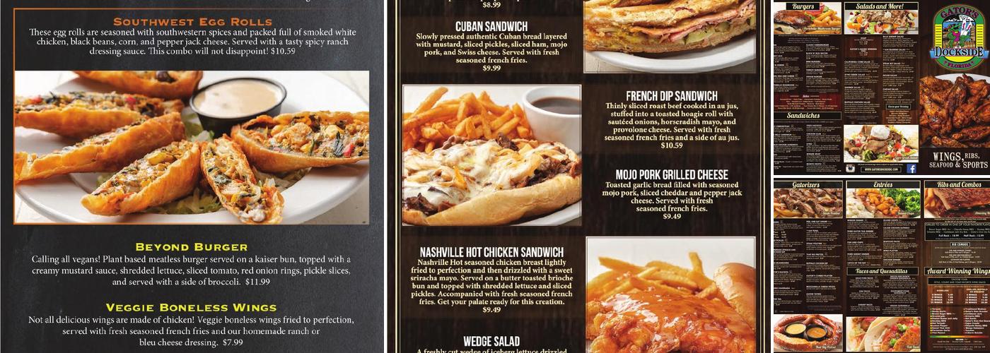 Gator's Dockside Ocala Menu