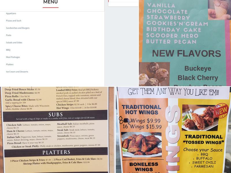 The Pizza Place Menu