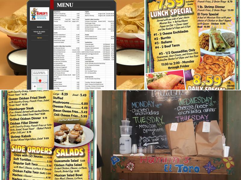 Hamlin's El Toro Menu