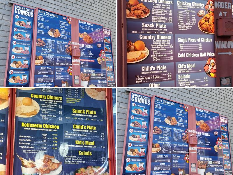Charlie's Fried Chicken Menu