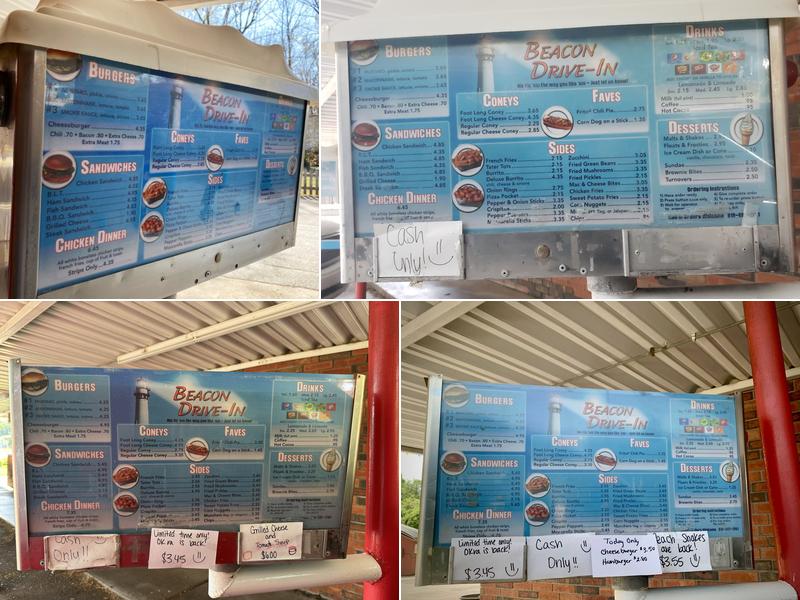 Beacon Drive Inn Menu