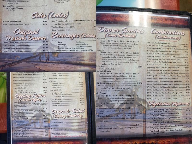Mi Acapulco Menu