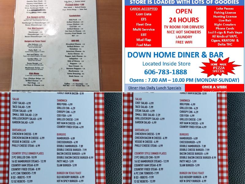Down Home Diner & Bar Menu