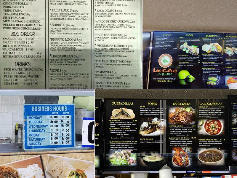 Los Chiles Taqueria Menu