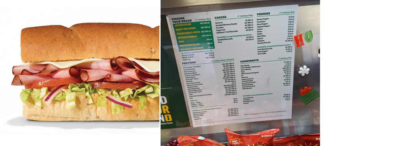 Subway Menu