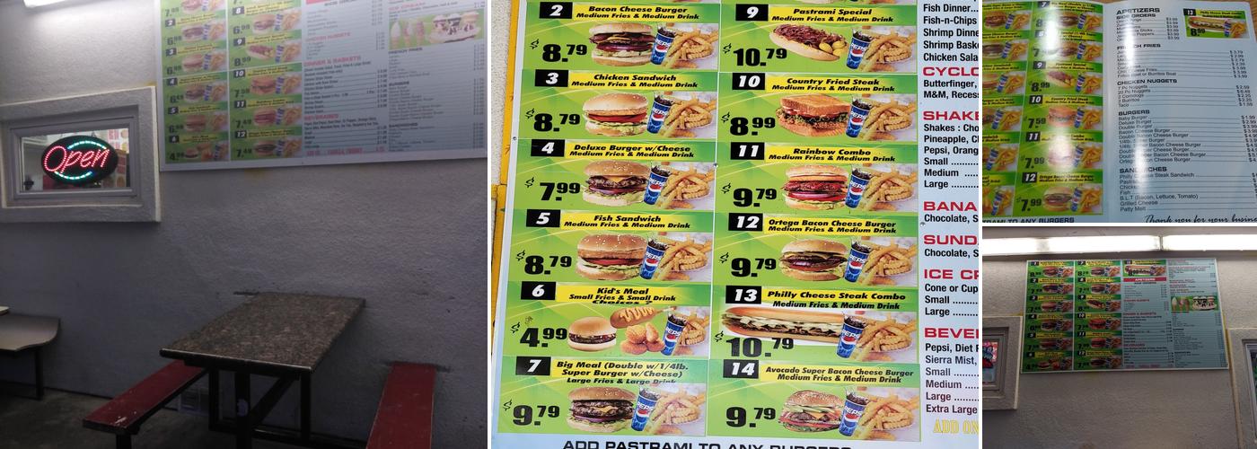 Rainbow Drive In Menu