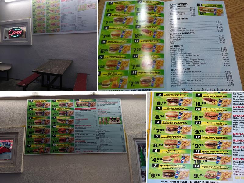 Rainbow Drive In Menu