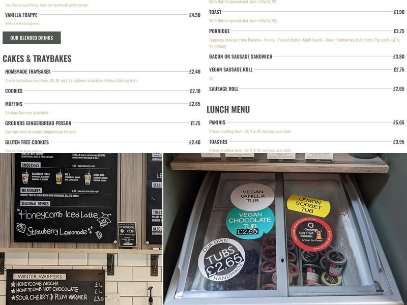 Grounds Café Milton Menu