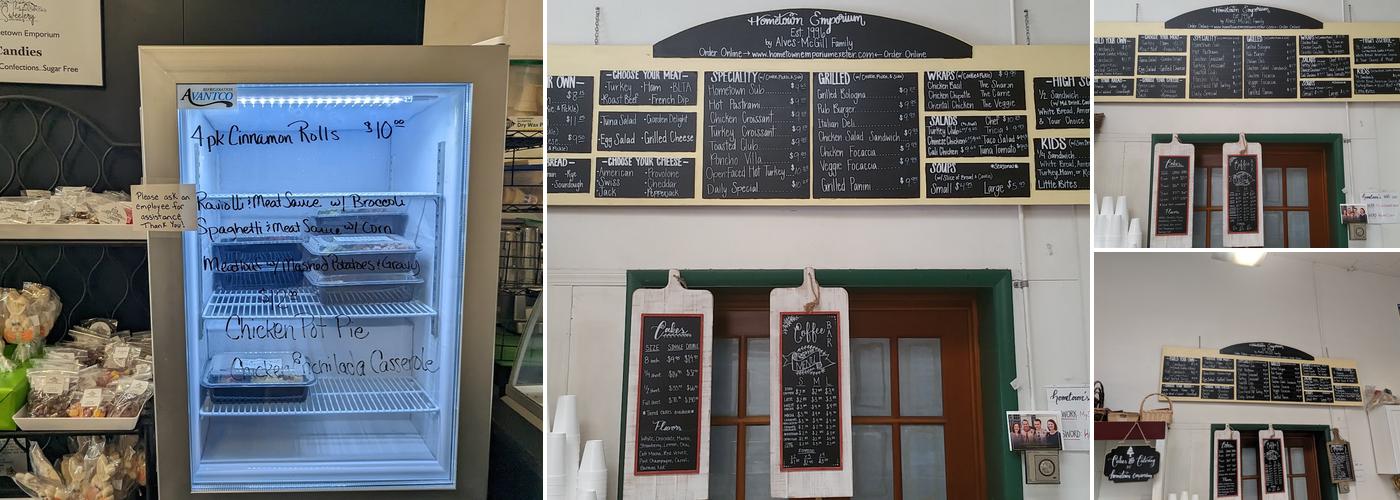 Hometown Emporium Menu