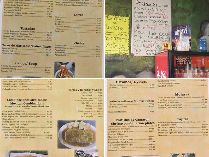 Marisqueria & Taqueria Don Chava Menu