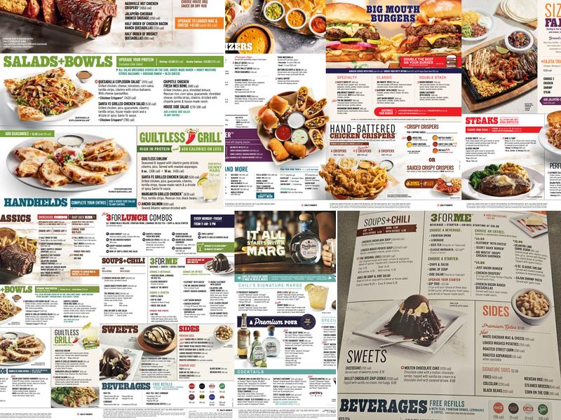 Chili's Grill & Bar Menu