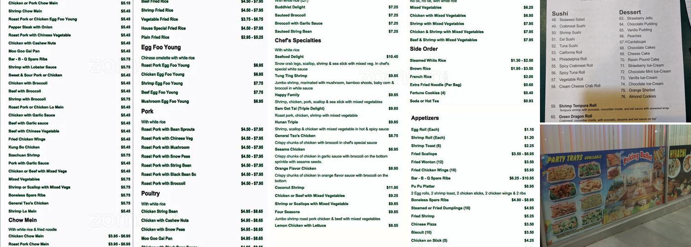 Peking Buffet Menu