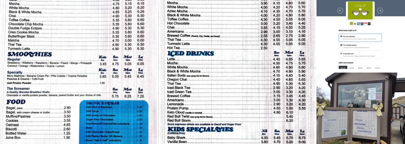 The Bean Barn Menu