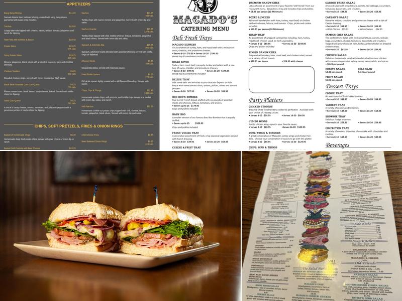 Macado's Menu