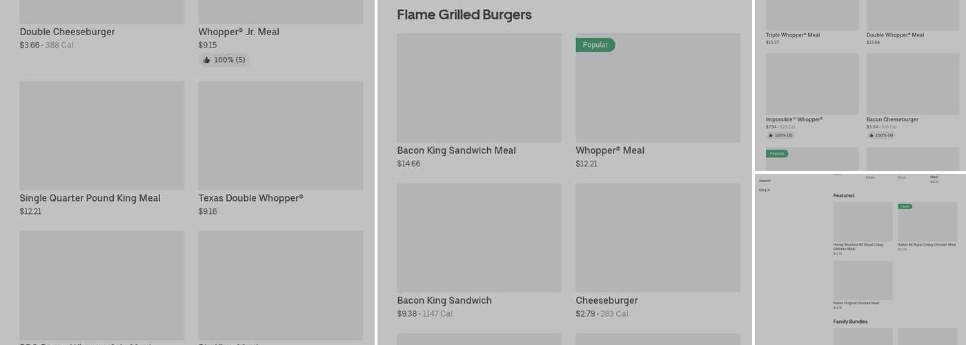 Burger King Menu