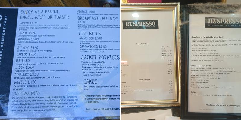 Lizspresso Menu