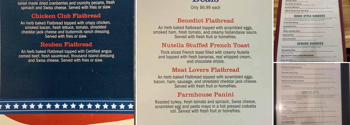 Cinnamon Sticks Menu