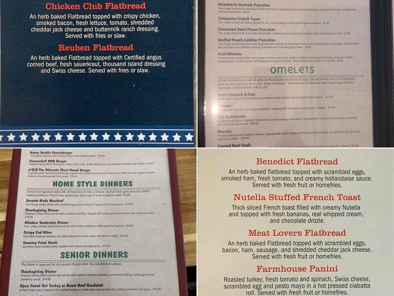 Cinnamon Sticks Menu