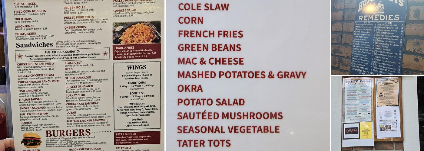 Sauced Hogs Menu