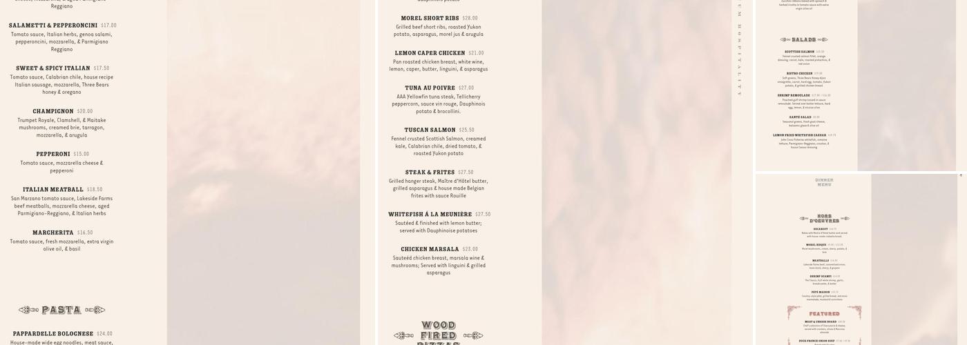 Cafe Santé Menu