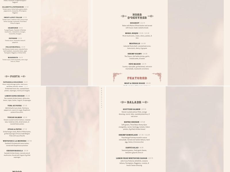 Cafe Santé Menu