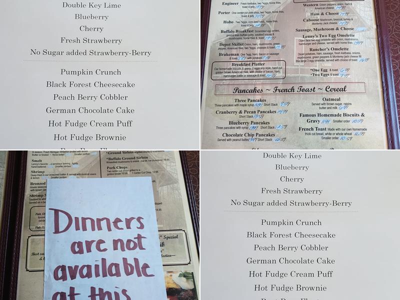 Old Depot Menu
