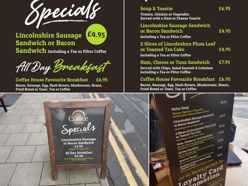 The Coffee House Menu