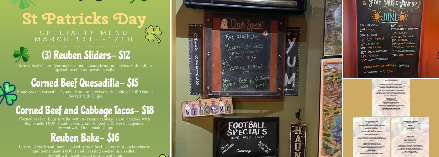 ALPINE TAVERN & EATERY Menu