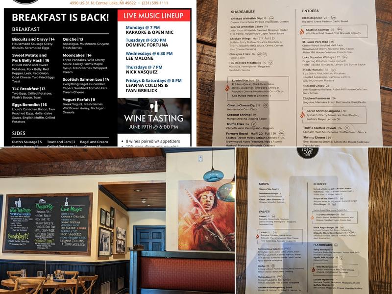 Torch Lake Café Menu