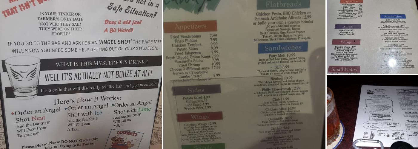 Castaways Bar & Grill Menu