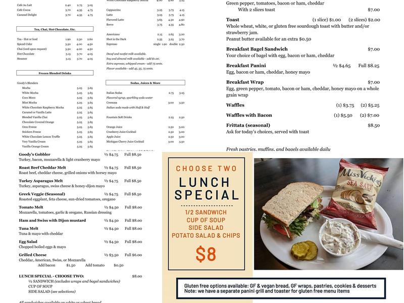 Goody's Juice & Java Menu