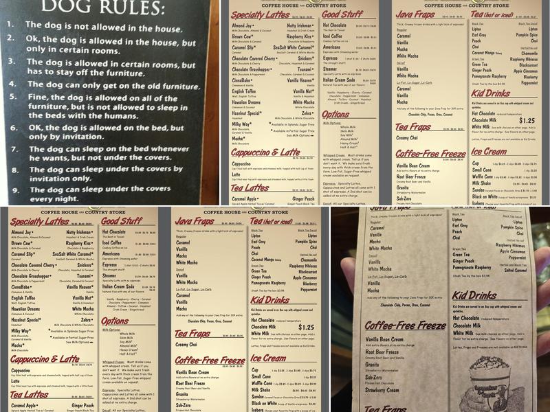 Shoemaker & Hardt Coffee House and Country Store Menu