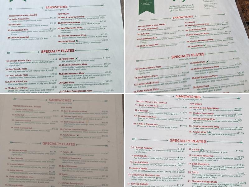 Wally's Cafe (Emeryville) Menu