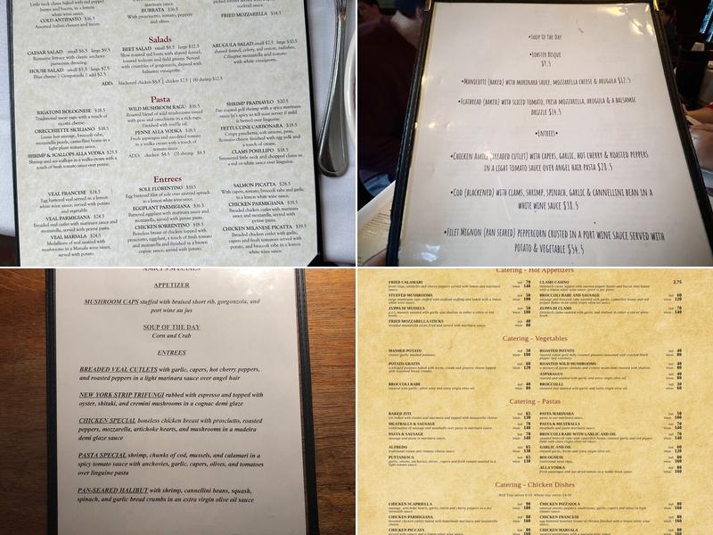 Amici's Menu