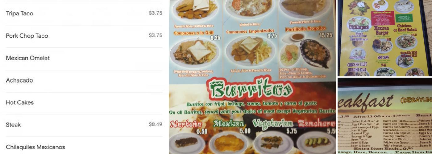 Taqueria Los Potrillos Menu