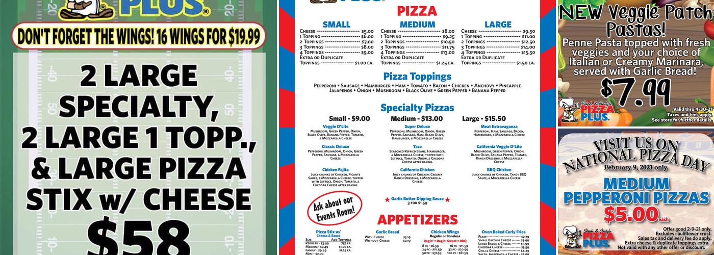 Pizza Plus Inc Menu