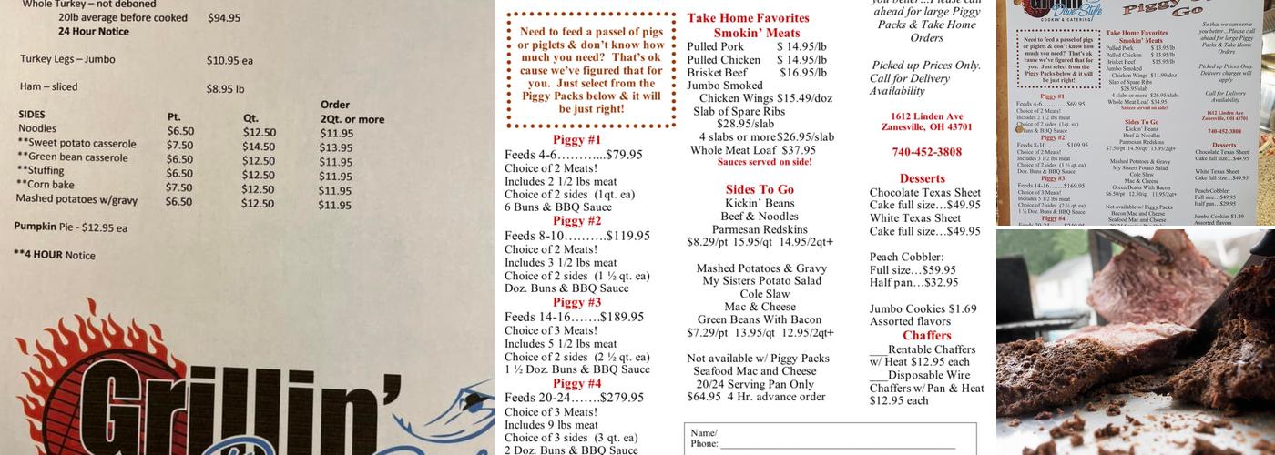 Grillin' Dave-Style Menu