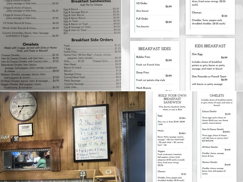 Steamboat Lilly's Menu