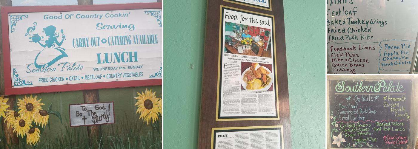 Southern Palate Menu