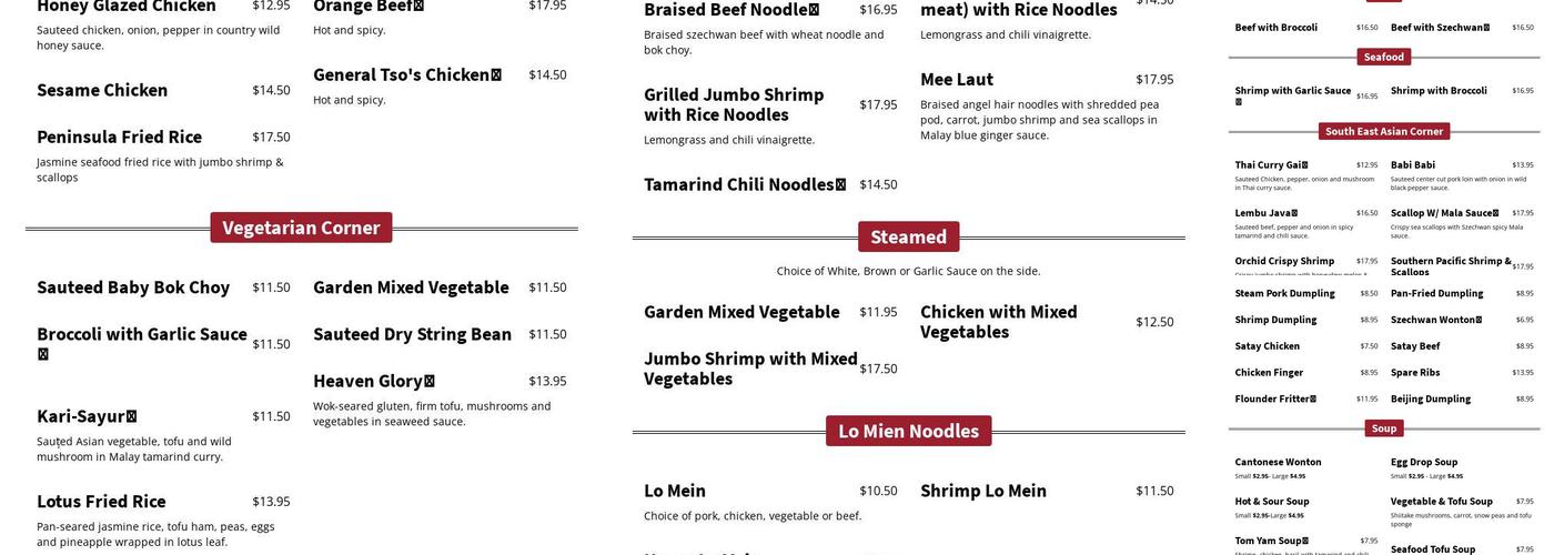Char Koon Menu