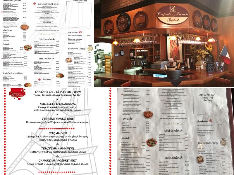 Paris Bistrot Menu