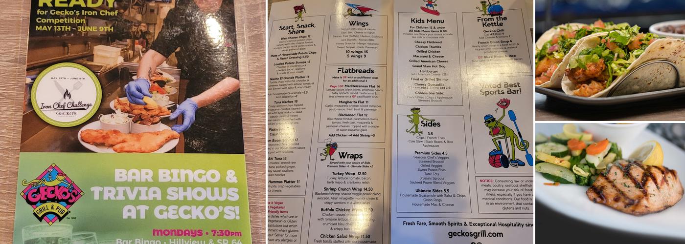 Gecko’s Grill & Pub Menu
