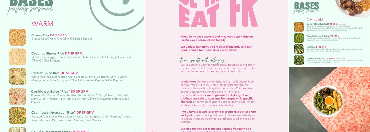 Fresh Kitchen Menu