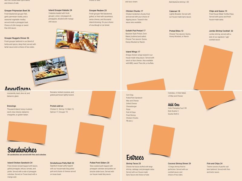 The Ugly Grouper Menu