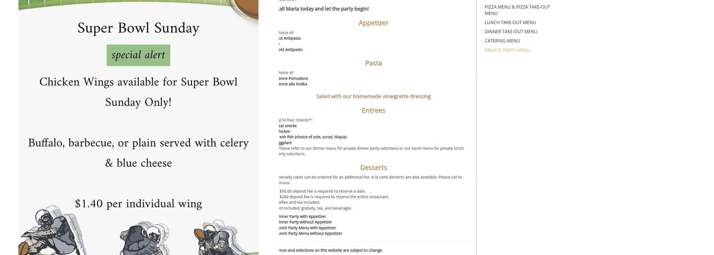 LoMonaco's Ristorante Italiano Menu