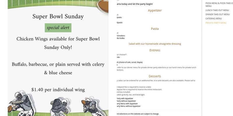 LoMonaco's Ristorante Italiano Menu