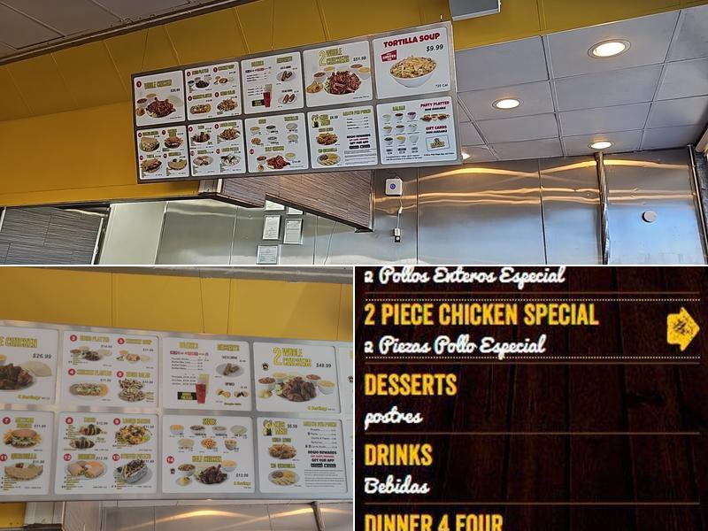 Pollo Regio Menu