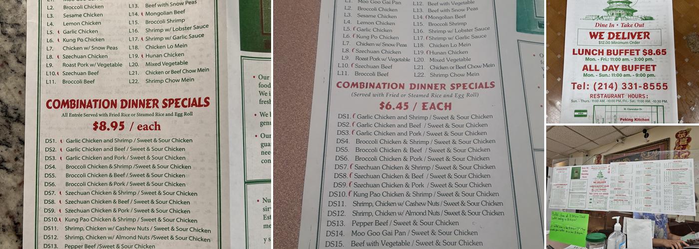 Peking Kitchen Menu