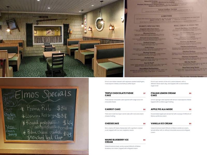 Elmo's Dockside Menu