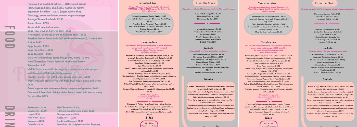 Flamingo Menu